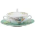 Paradis Turquoise Cream Soup Saucer Diam 7.5 in