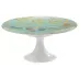 Paradis Turquoise Petit Four Stand Small Diam 6.3 in