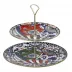 Victoria's Garden Blue, Green & Red Cake Stand 2 Tier