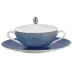 Tresor Blue Cover For Cream Soup Cup Round 4.7 in.