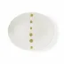 Golden Pearls Oval Platter / Fish Plate 32 Cm