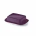 Solid Color Butter Dish Plum