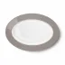Solid Color Oval Platter 33 Cm Stone