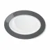 Solid Color Oval Platter 33 Cm Anthracite