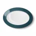 Solid Color Oval Platter 33 Cm Petrol