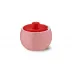 Solid Color Lid Of Sugar Bowl Bright Red