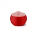 Solid Color Sugar Bowl Without Lid Bright Red