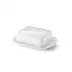 Solid Color Flat Of Butter Dish White