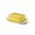 Solid Color Flat Of Butter Dish Yellow