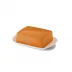 Solid Color Flat Of Butter Dish Orange