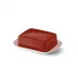 Solid Color Flat Of Butter Dish Paprika