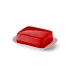 Solid Color Flat Of Butter Dish Bright Red