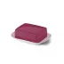 Solid Color Flat Of Butter Dish Raspberry