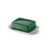 Solid Color Flat Of Butter Dish Dark Green