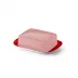 Solid Color Base Of Butter Dish Bright Red