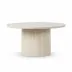 Oakland Outdoor Dining Table Outdoor Cream Marble 60"