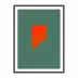 Primordial Stroke Orange by David Grey 30" x 40" Black Maple