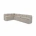 Build Your Own: Andre Slipcover Dining Banquette Broadway Stone L-Shape 131"