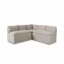 Build Your Own: Andre Slipcover Dining Banquette Broadway Stone L-Shape 80"