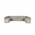 Build Your Own: Andre Slipcover Dining Banquette Broadway Stone U-Shape 160"