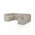 Build Your Own: Andre Slipcover Dining Banquette Broadway Stone U-Shape 109"