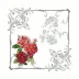 Banquet Floral Blanc Placemat 21" x 24" 100% Linen