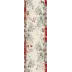 Vintage Flowers Cranberry 50% Cotton 50% Linen Printed Tablerunner 20"x61"