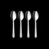 Pyramid Mirror Polished Stainless Steel Dessert Spoon Giftbox 4 pcs