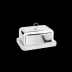 Bernadotte Porcelain Stainless Steel Butter Dish