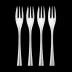 Cobra Stainless Steel Cake Fork 4 Pcs