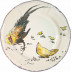 Grands Oiseaux Dessert Plate Rooster & Hen 9 1/4" Dia