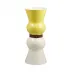 Siam Lemon Yellow Kaolin White Vase Large, 7 3/32" Dia - 17 5/16" H