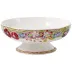 Millefleurs Footed Fruit Bowl 7 11/16" Dia - 3 H
