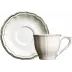 Filet Taupe US Tea Cups & Saucers 8 1/2 Oz, 6" Dia, Set of 2