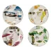 Route Des Indes Set Of 4 Dessert Plates Assorted 8 11/16" Dia