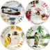 Route Des Indes Set Of 4 Canape Plates Assorted 6 1/2" Dia