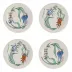 La Favorite Set Of 4 Canape Plates Assorted 6 1/2" Dia