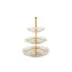 Oriente Italiano Aurum A.Doccia 3-Tier Stand Cm 26,5 In. 10,4