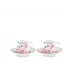 Florenza - Malva Fondo Bianco Impero Set Of 2 Coffee Cup With Saucer Pcs 4