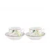 Florenza - Acanto Fondo Bianco Impero Set 2 Tea Cup With Saucer Pcs 4