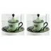 Oriente Italiano Bario Coffee Cup With Plate And Cover Set, For Two Impero