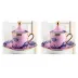 Oriente Italiano Azalea Coffee Cup With Plate And Cover Set, For Two Impero