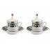 Labirinto Nero Tete a Tete Coffee Set, 2 Coffee Cups With Covers And Saucer