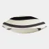 Palermo Striped Black Folded Plate Large