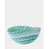 Spiral Threads Turquoise Folded Bowl Small