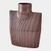 Ribbed Plum Collar Vase Large