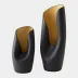 Avian Black/Gold Vase 15"H x 7"W x 8"D