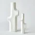 Tiered Trunk Matte White Vase Small