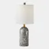 Callanish Gray Marble Lamp 18"H x 8"W x 8"D