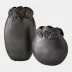 Sand Dollar Black Vase Small